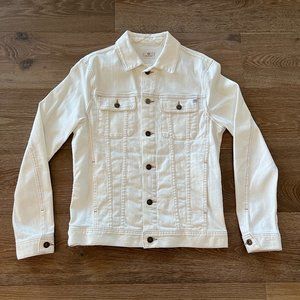 AG Jeans. Adriano Goldschmied White Trucker Jacket. Size Small.